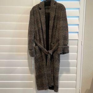 Zara Womens Plaid oversized Coat